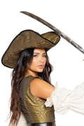 Gold Skull Pirate Hat