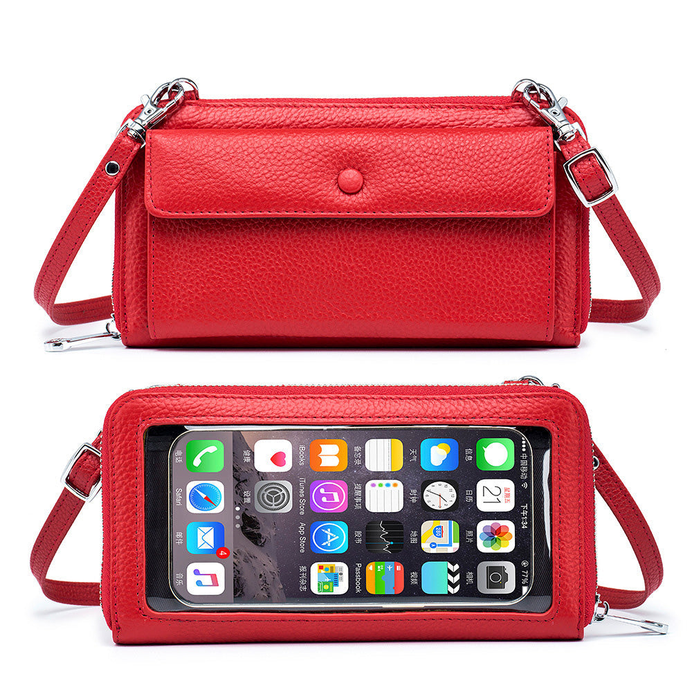 Ryann Genuine Leather Phone Wallet Crossbody - EveryNest