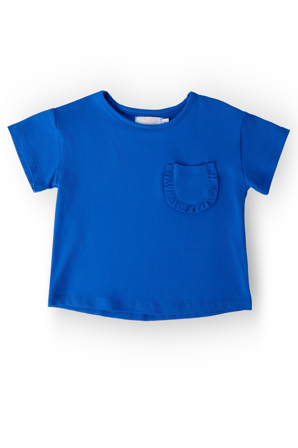 Royal Blue Ruffle Pocket Tee