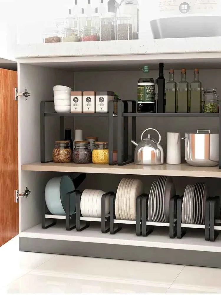 Kitchen Organizer Cabinet Plates Dishes Drying Rack Holder Drainer Goods for The Kitechen Storage Accessories