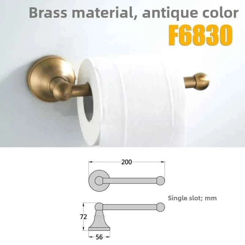 Bathroom Accessories Antique Brass Wall Mounted Toilet Paper Holder Towel Ring Robe Coat Hook Bathroom Hardware