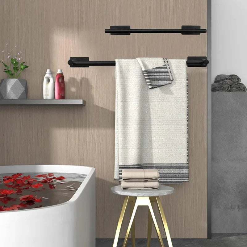 5-Piece Bathroom Hardware Set – Wall-Mounted Accessories Including Towel Bar, Hooks, and Toilet Paper Holder