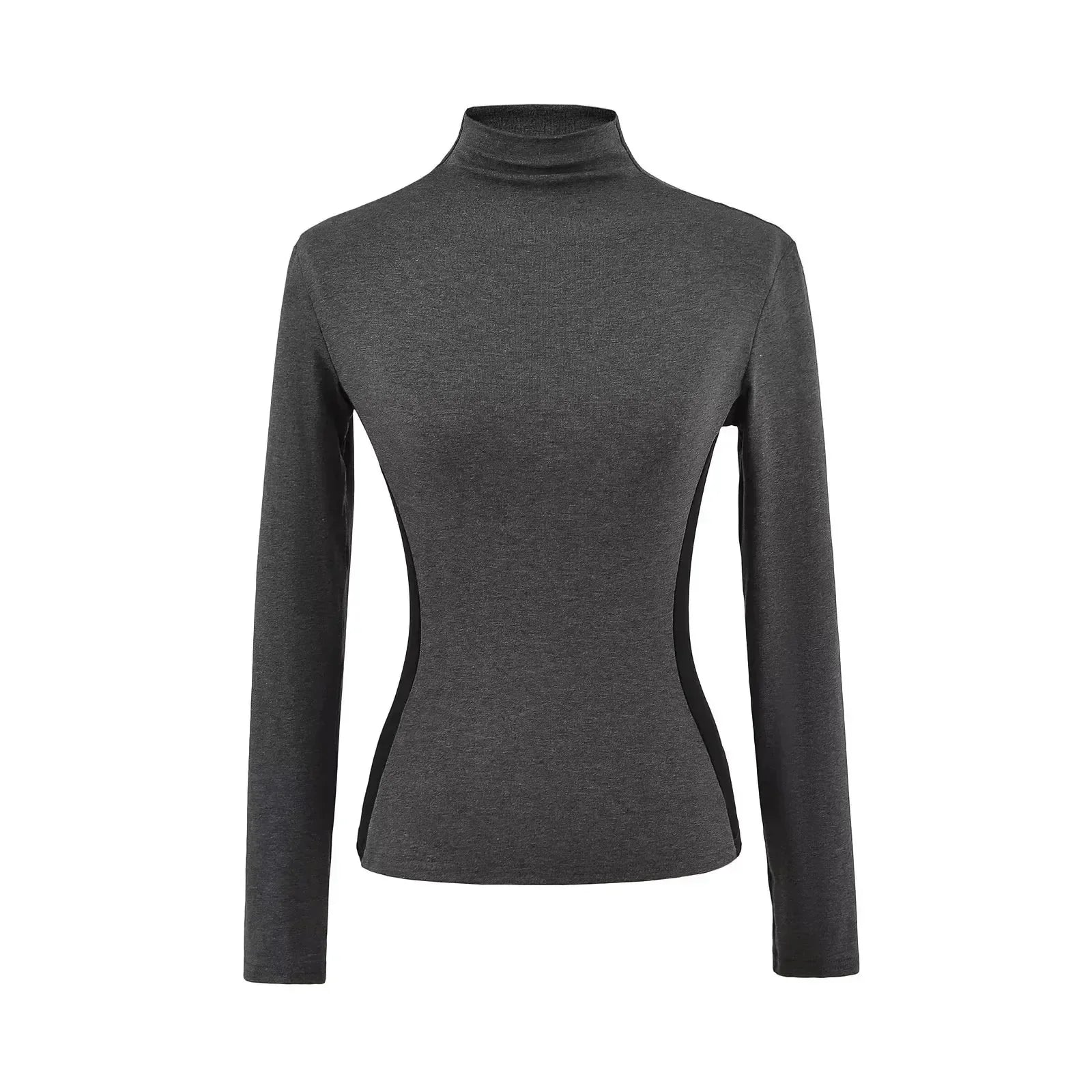 Women's High Neck Slim Fit Fleece Base Layer Top