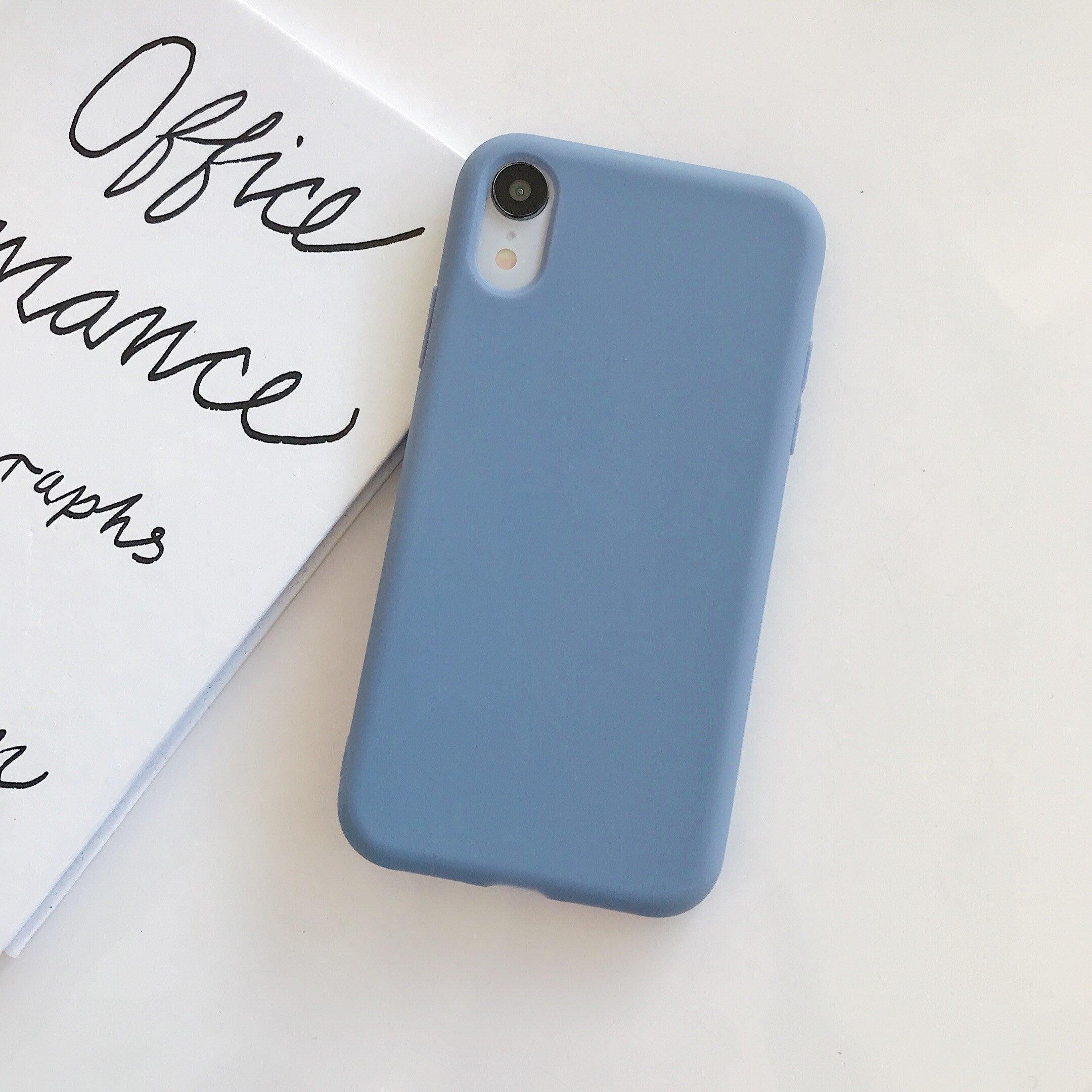 Ultra Thin Slim Fit Soft Grip Anti-Scratch Protective Cover Thicker Candy Phone Case for iPhone Soft Silicon Back Phone Cover for iPhone 12 13 Pro Max iphone Case