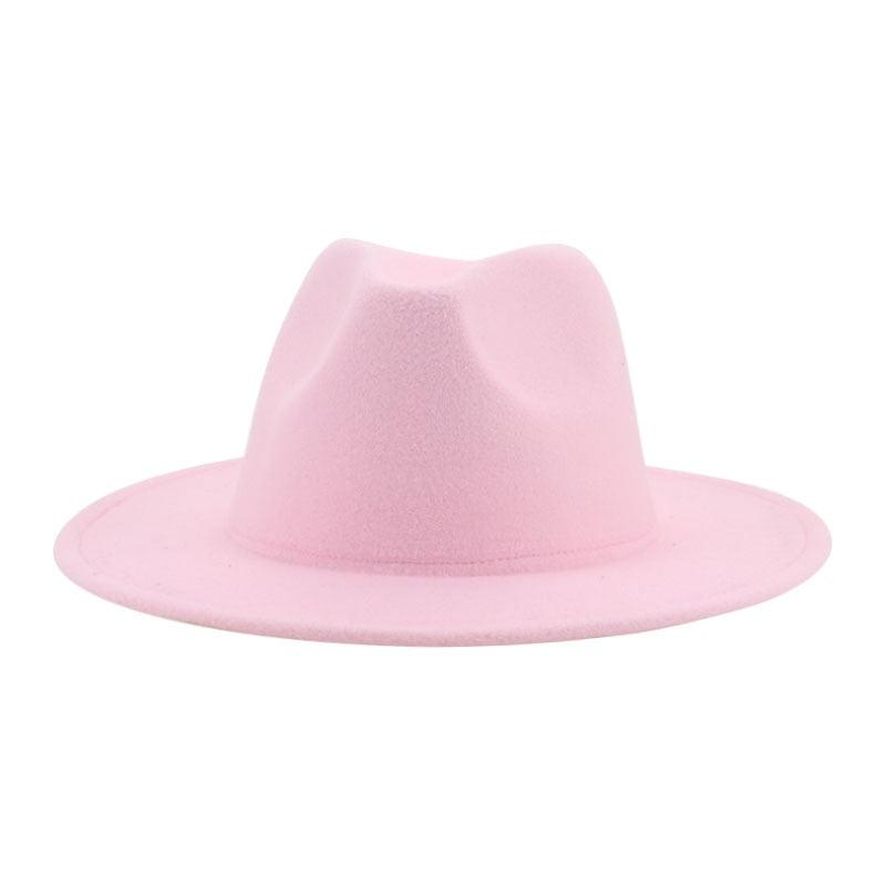 Women Luxury Fedora Hat Women Fedora Hat Women Solid Wide Brim Winter Men Hat Retro Wide Autumn Unique Style Men Hat Vintage Brown Formal Wedding Fedora Hats