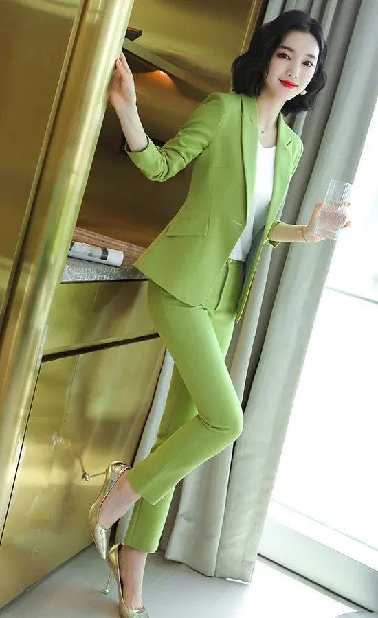 Pant 2 Piece Outfit 2024 Summer Womens Matching Sets Pants Elegant High Quality Blazer Suit Set Of Two Fashion Pieces For Women