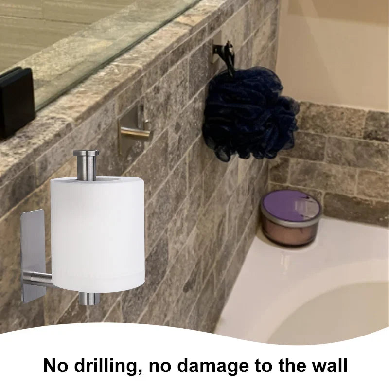 5-Piece Bathroom Hardware Set – Wall-Mounted Accessories Including Towel Bar, Hooks, and Toilet Paper Holder