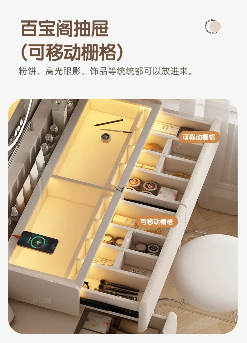 Makeup Dressing Vanity Table Accessories Storage Modern Vanity Table Bedroom Table De Maquillage Avec Miroir Bedroom Furniture