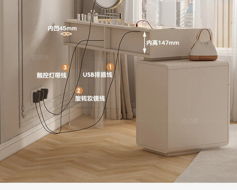 Makeup Dressing Vanity Table Accessories Storage Modern Vanity Table Bedroom Table De Maquillage Avec Miroir Bedroom Furniture