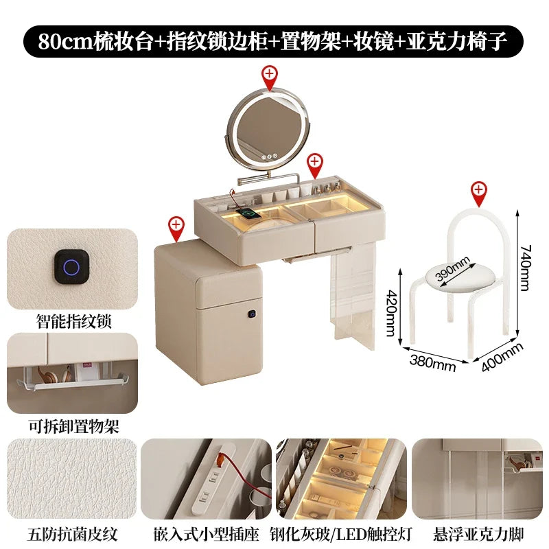 Makeup Dressing Vanity Table Accessories Storage Modern Vanity Table Bedroom Table De Maquillage Avec Miroir Bedroom Furniture