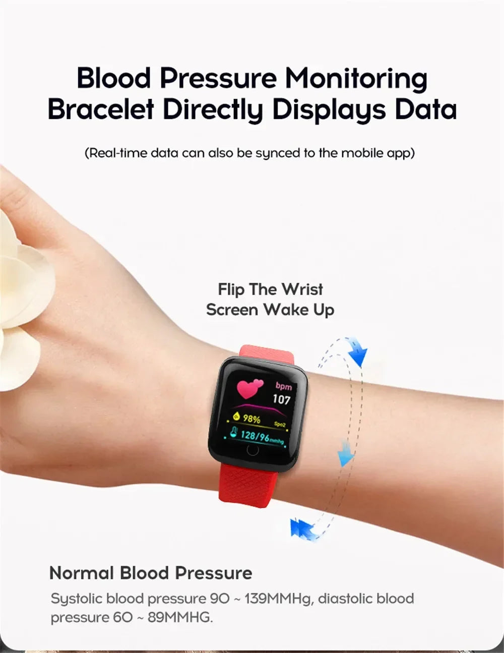 Multifunction Smart Watch For Men Women Kids Message Remind Music Control Sport Step Calories D13 Smartwatch Alarm Clock 116Plus