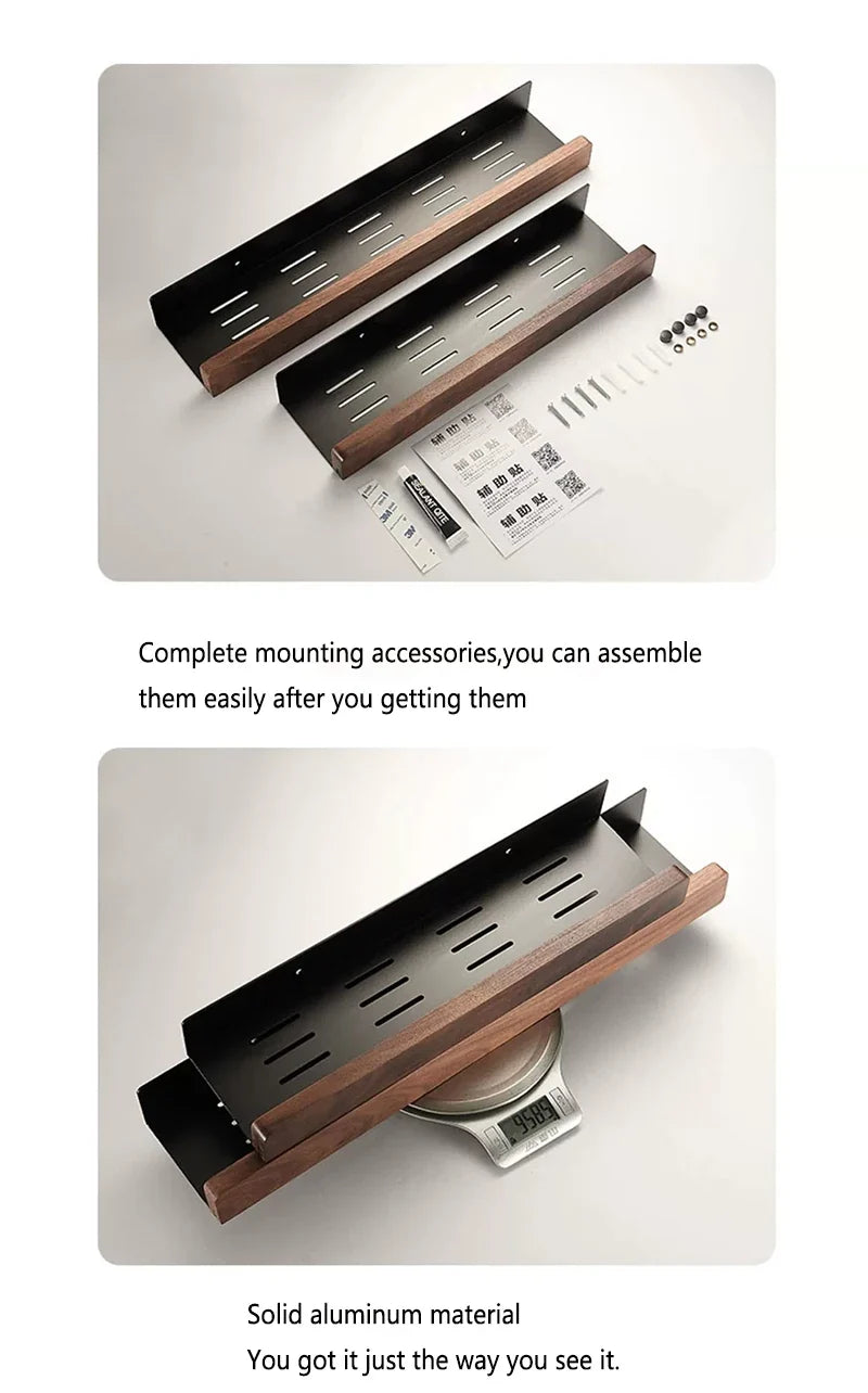 Kitchen Novel Kitchen Accessories Spice Rack Kitchen Organizer Shelves Bathroom Shampoo Holder Storage Shelf Metal Wall Panels