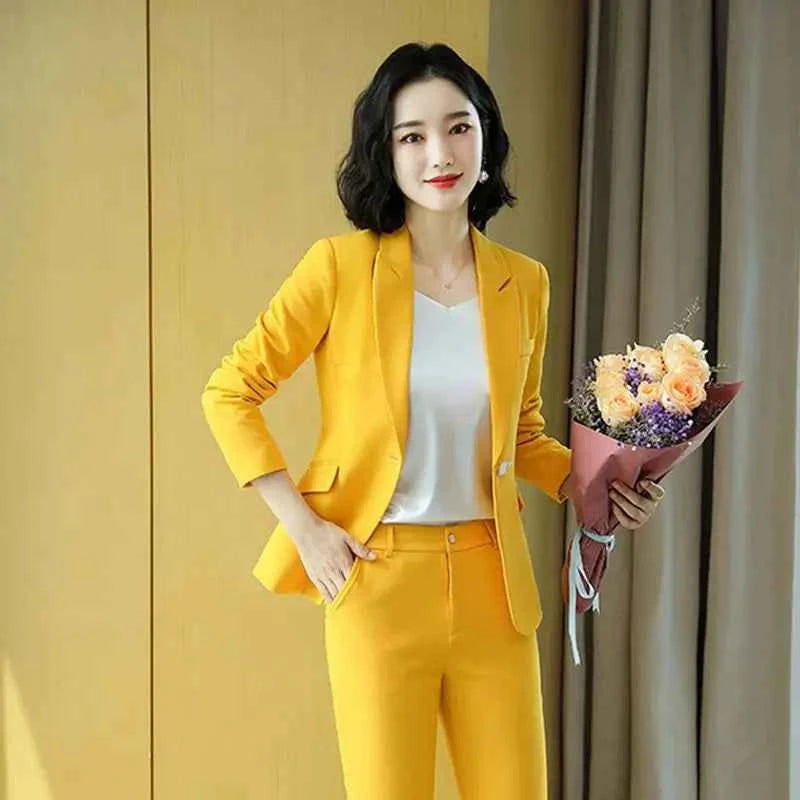 Pant 2 Piece Outfit 2024 Summer Womens Matching Sets Pants Elegant High Quality Blazer Suit Set Of Two Fashion Pieces For Women