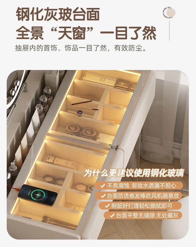 Makeup Dressing Vanity Table Accessories Storage Modern Vanity Table Bedroom Table De Maquillage Avec Miroir Bedroom Furniture