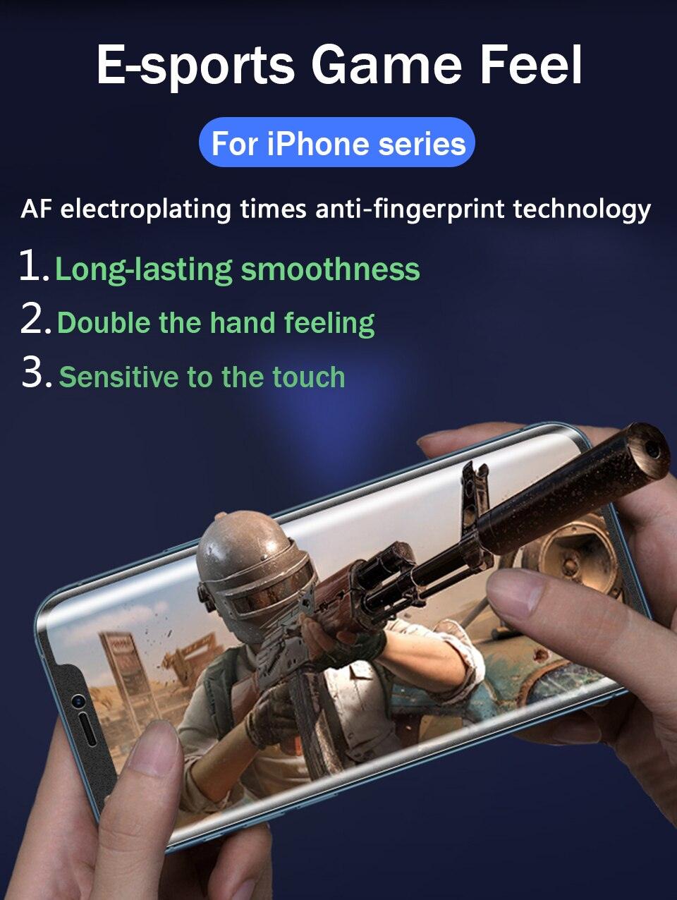 3pcs For Iphone 11 12 13 Pro Max Mini Matte Film Frosted Screen Protectors For iPhone X Xr Xs Max 6 6s 7 8 Plus Se 2020 Anti Spy Tempered Glass Protector For iPhone