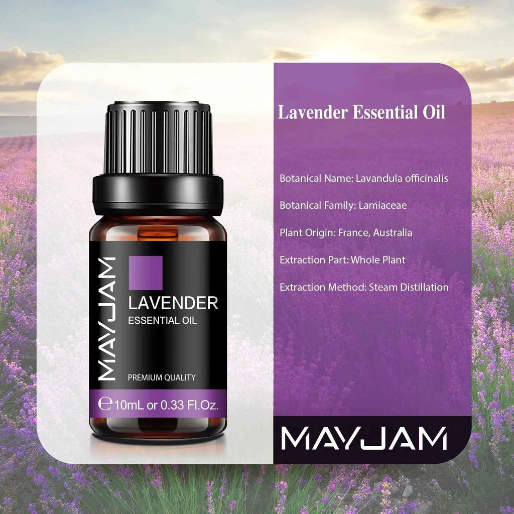 MAYJAM 10ML Essential Oil Lavender Jasmine Eucalyptus Vanilla Sandalwood Bergamot Rosemary Citronella Cinnamon Fragrance Oil