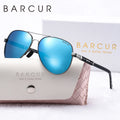BARCUR Oversize Polarized Sunglasses for Women Trendy Double Beam Design Metal Elliptical Frame with UV400 Protection Fashionable Sun Glasses for Summer Outdoor & Daily Wear