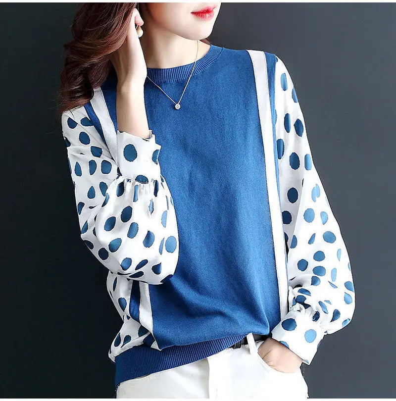 Striped Chiffon Shirt  Women Short-sleeved Fashionable Loose French Chic Feminine Belly Covering Top