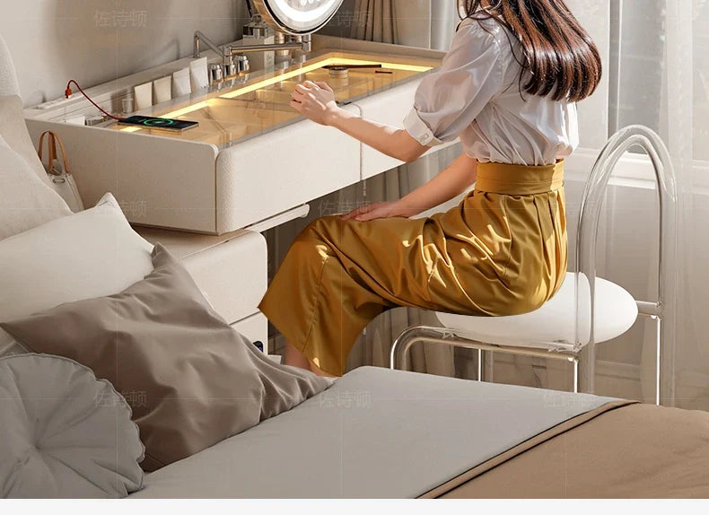 Makeup Dressing Vanity Table Accessories Storage Modern Vanity Table Bedroom Table De Maquillage Avec Miroir Bedroom Furniture