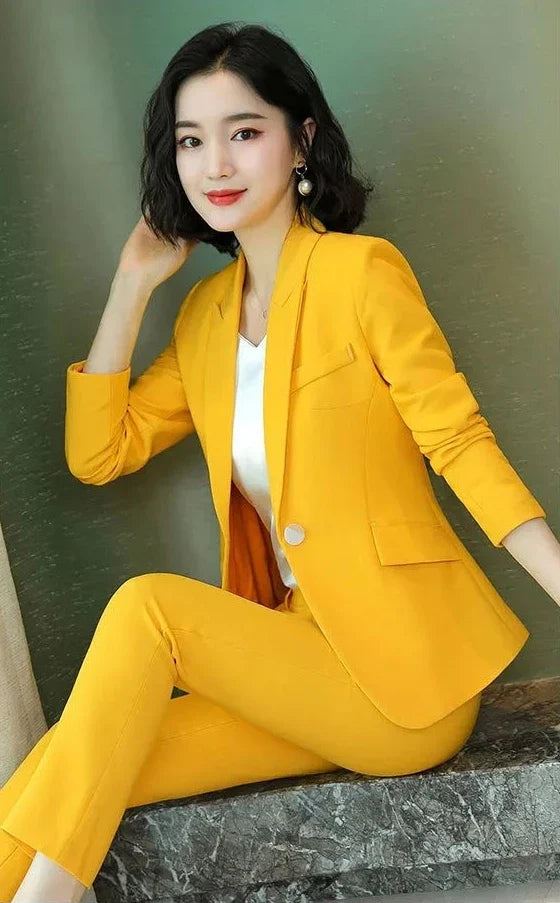 Pant 2 Piece Outfit 2024 Summer Womens Matching Sets Pants Elegant High Quality Blazer Suit Set Of Two Fashion Pieces For Women
