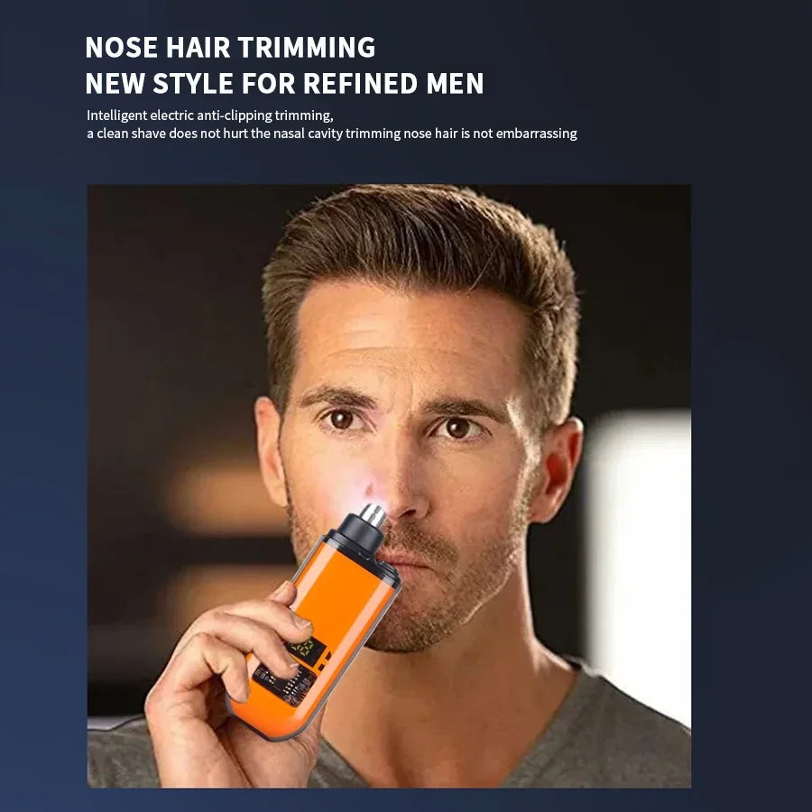 2 In 1 Electric Portable Ear And Nose Hair Trimmer Clipper 2024 Professional Painless Portable Eyebrow For Men