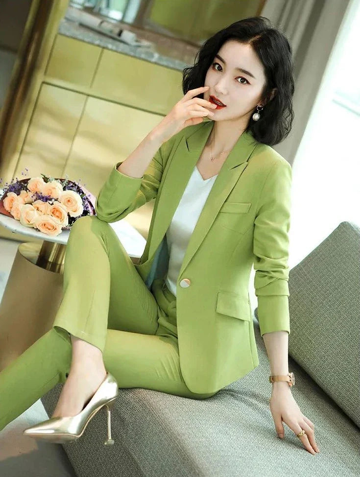 Pant 2 Piece Outfit 2024 Summer Womens Matching Sets Pants Elegant High Quality Blazer Suit Set Of Two Fashion Pieces For Women