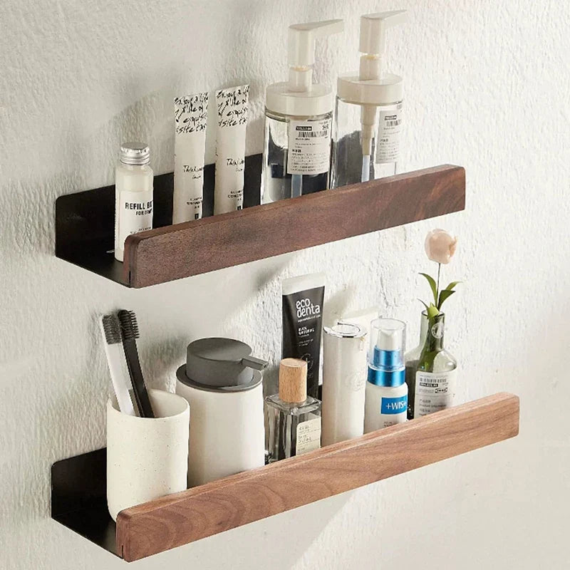 Kitchen Novel Kitchen Accessories Spice Rack Kitchen Organizer Shelves Bathroom Shampoo Holder Storage Shelf Metal Wall Panels