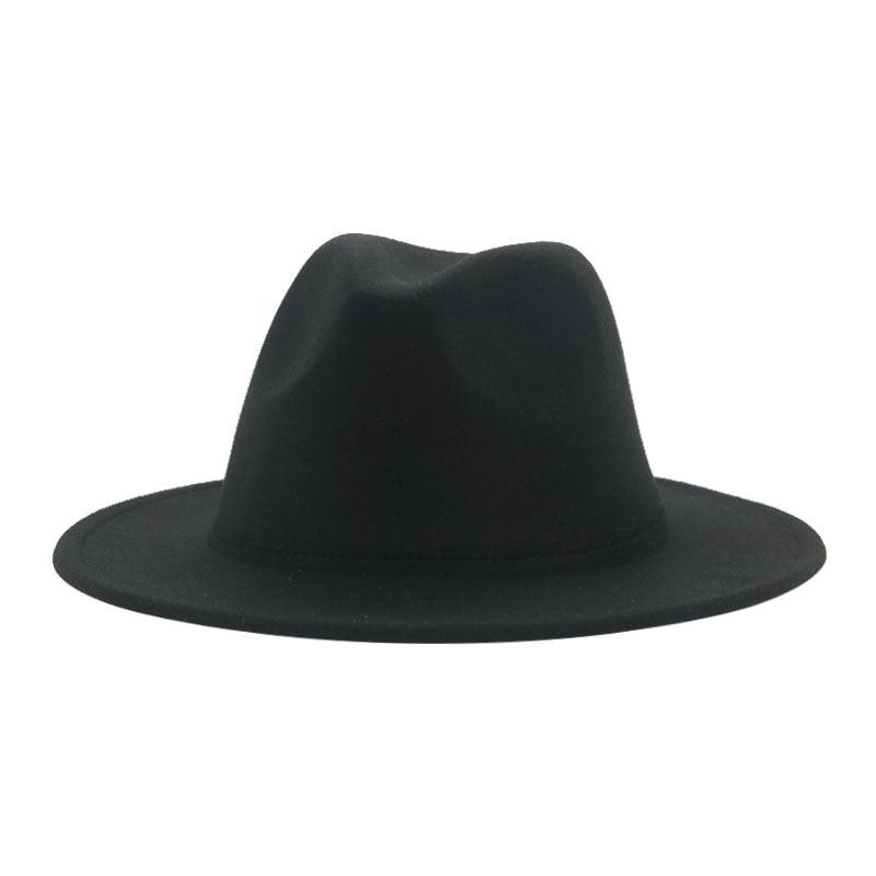 Women Luxury Fedora Hat Women Fedora Hat Women Solid Wide Brim Winter Men Hat Retro Wide Autumn Unique Style Men Hat Vintage Brown Formal Wedding Fedora Hats