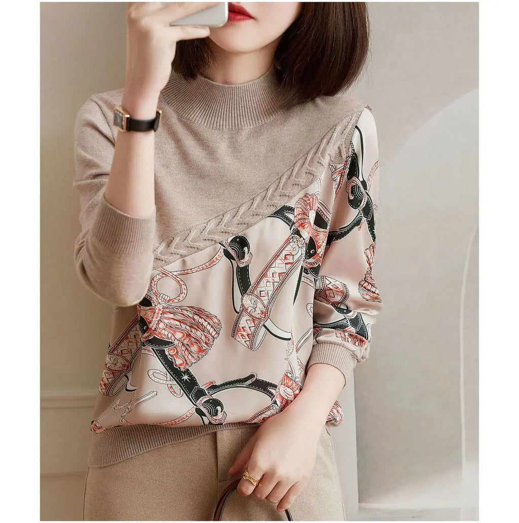 Striped Chiffon Shirt  Women Short-sleeved Fashionable Loose French Chic Feminine Belly Covering Top