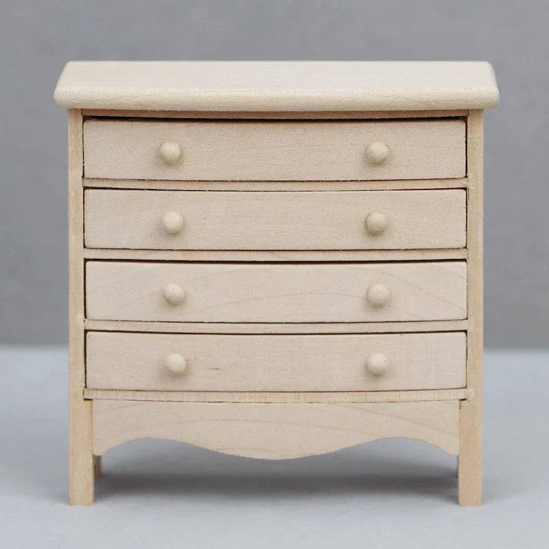 1:12 Doll House Bedroom Furniture Dollhouse Miniature Bedside Table Series Storage Cabinet Drawers Model Decor Toy Accessories