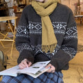 Women's Geometric Pattern Knit Sweater
