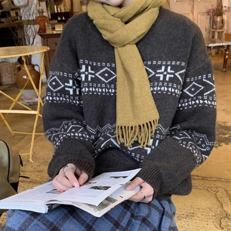 Women's Geometric Pattern Knit Sweater