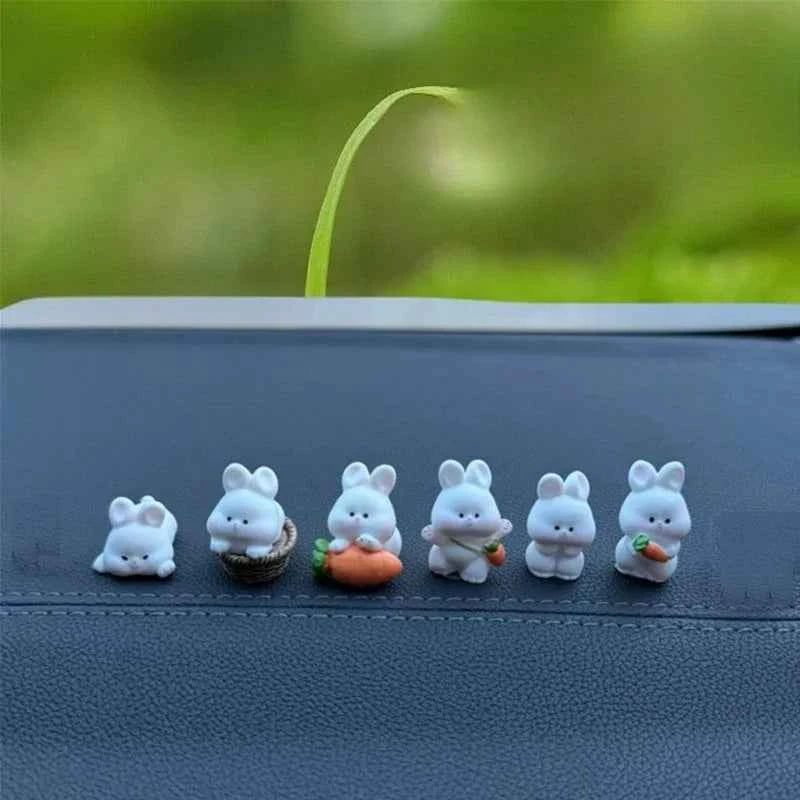 Car interior accessories, car center console decorations, cute bunny car accessories, electric vehicle accessories