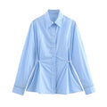 Spring Shirts Tops Women's 2025 New Chic Striped Slim Elegant Office Women's Shirt Fashion Street Youth Long-Sleeved Shirt