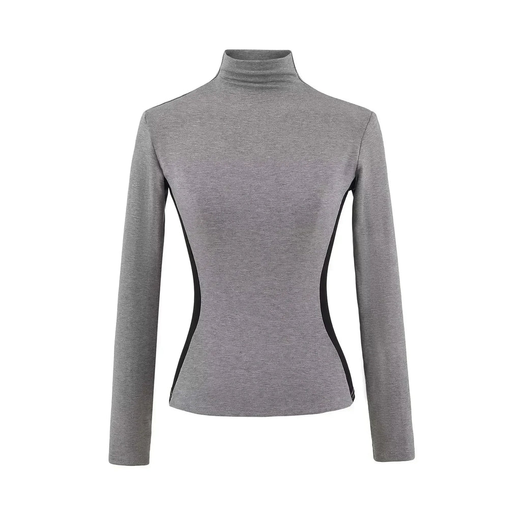 Women High Neck Slim Fit Fleece Base Layer Top