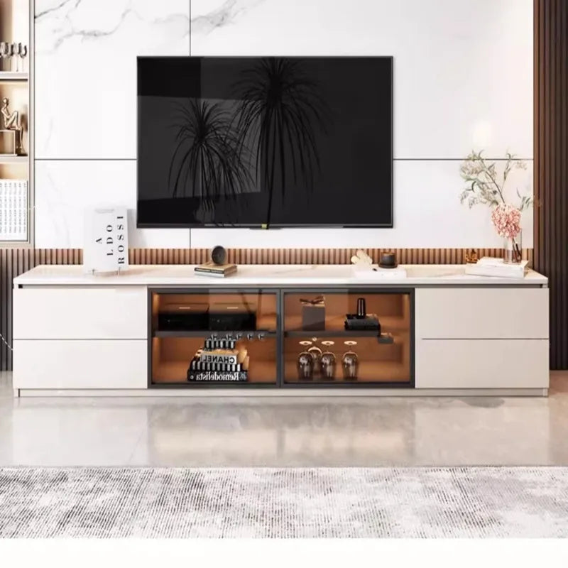 Living Room Cabinets Decoration Simple Display Cabinet Drawers Storage Vitrinas De Cristal Y Madera Para Salon Home Furniture