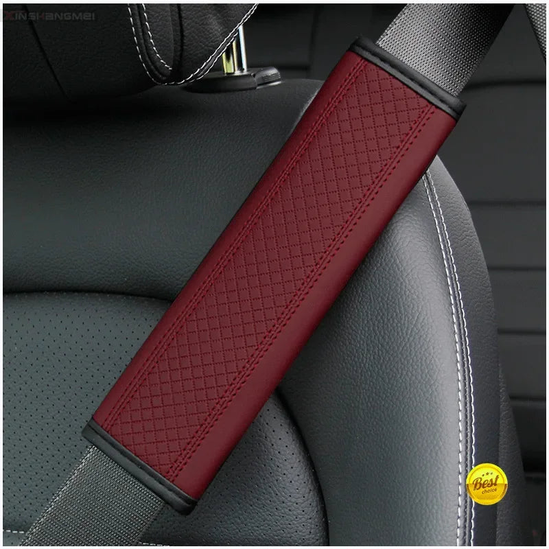 Car accessories seat belt PU Leather Safety Belt Shoulder Cover Breathable Protection Seat Belt Padding Pad Auto Interior Access