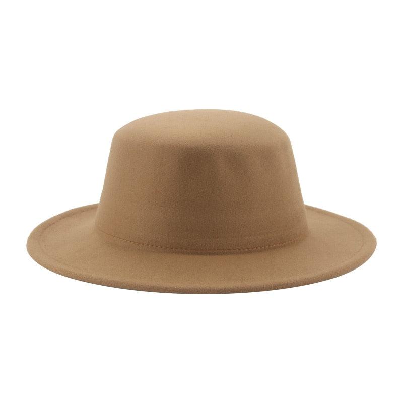 Women Luxury Fedora Hat Women Fedora Hat Women Solid Wide Brim Winter Men Hat Retro Wide Autumn Unique Style Men Hat Vintage Brown Formal Wedding Fedora Hats