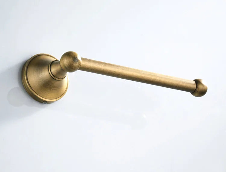 Bathroom Accessories Antique Brass Wall Mounted Toilet Paper Holder Towel Ring Robe Coat Hook Bathroom Hardware