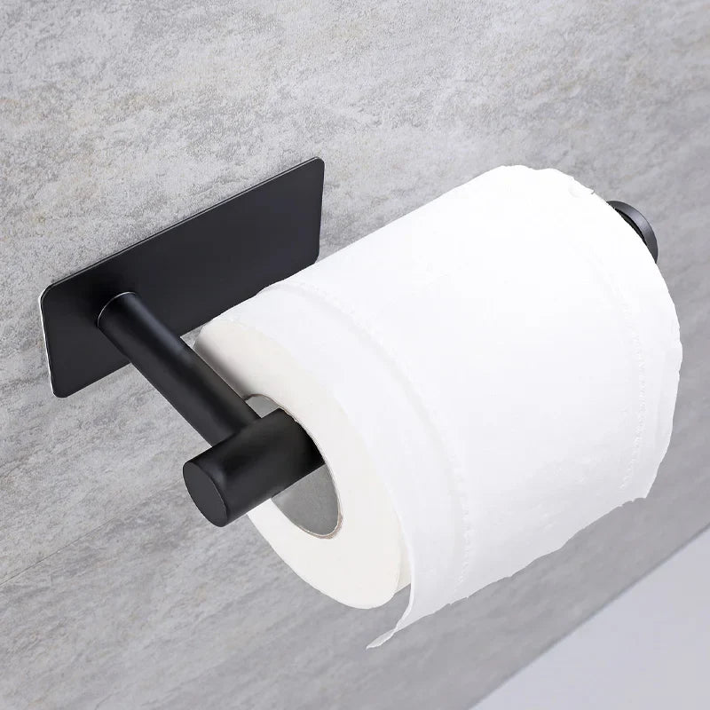 5-Piece Bathroom Hardware Set – Wall-Mounted Accessories Including Towel Bar, Hooks, and Toilet Paper Holder