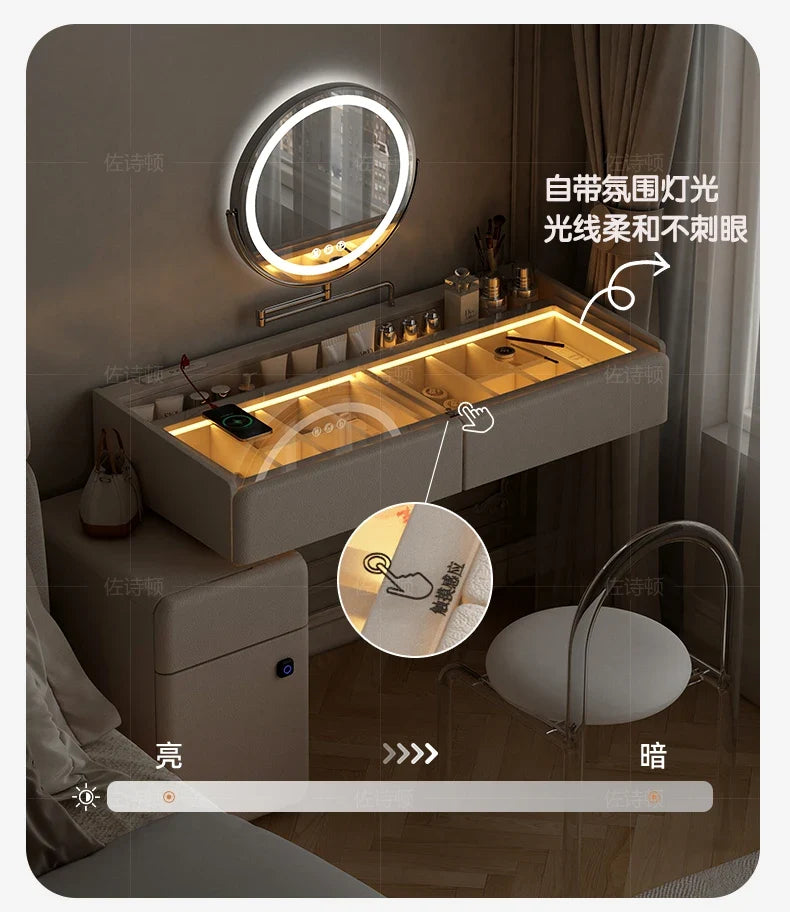 Makeup Dressing Vanity Table Accessories Storage Modern Vanity Table Bedroom Table De Maquillage Avec Miroir Bedroom Furniture
