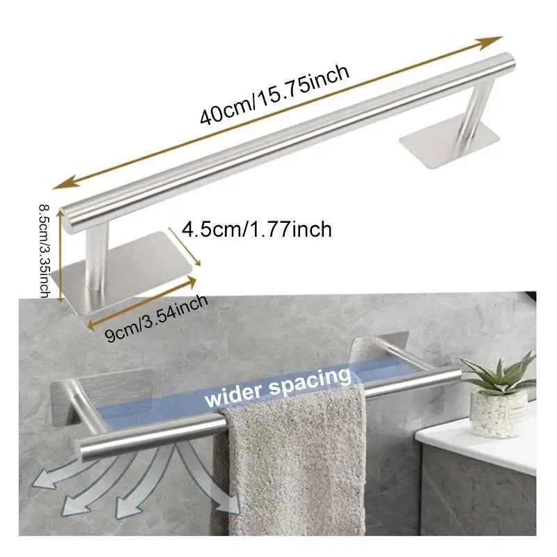 5-Piece Bathroom Hardware Set – Wall-Mounted Accessories Including Towel Bar, Hooks, and Toilet Paper Holder