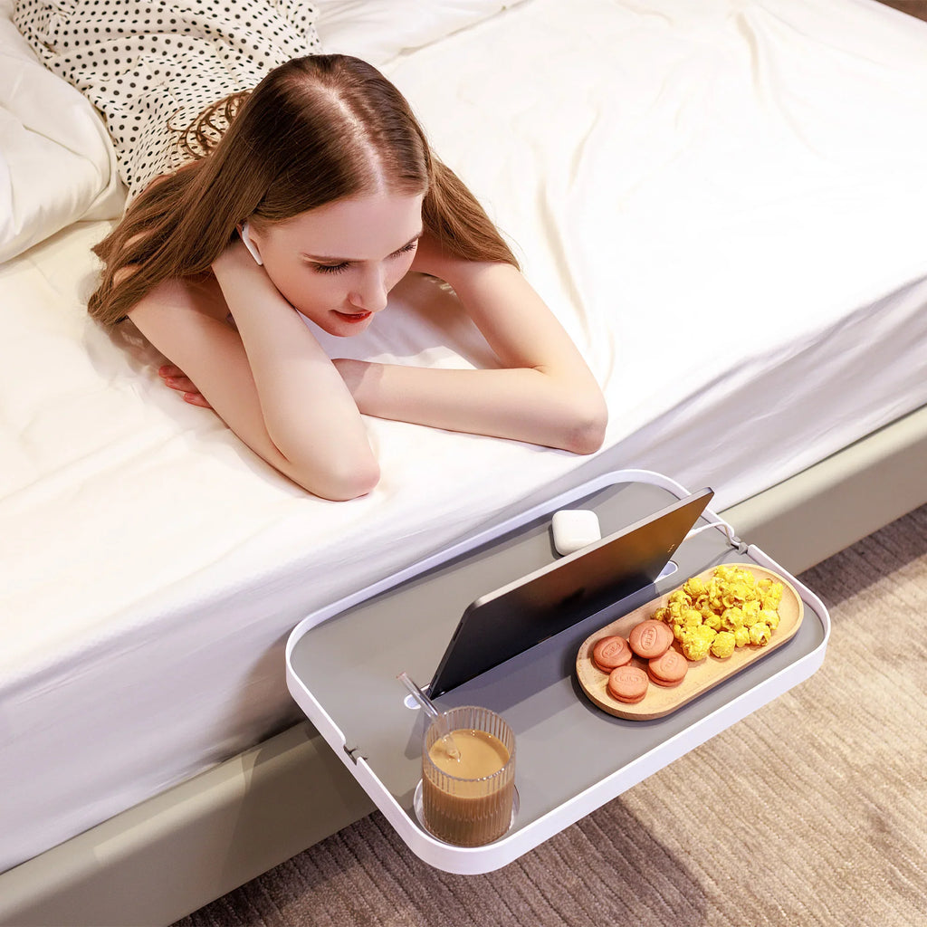 Bedside Shelf for Bed Bedside Storage Tray for Bedroom Accessories Detachable Organizer Bedside Tray Table Tablet / Phone Holdel