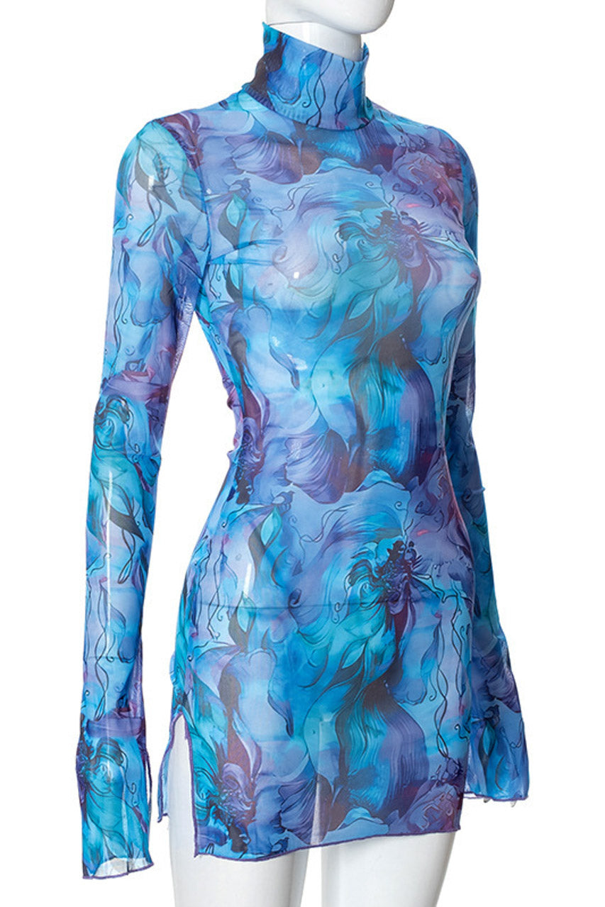 Miami Nights Sheer Mini Dress