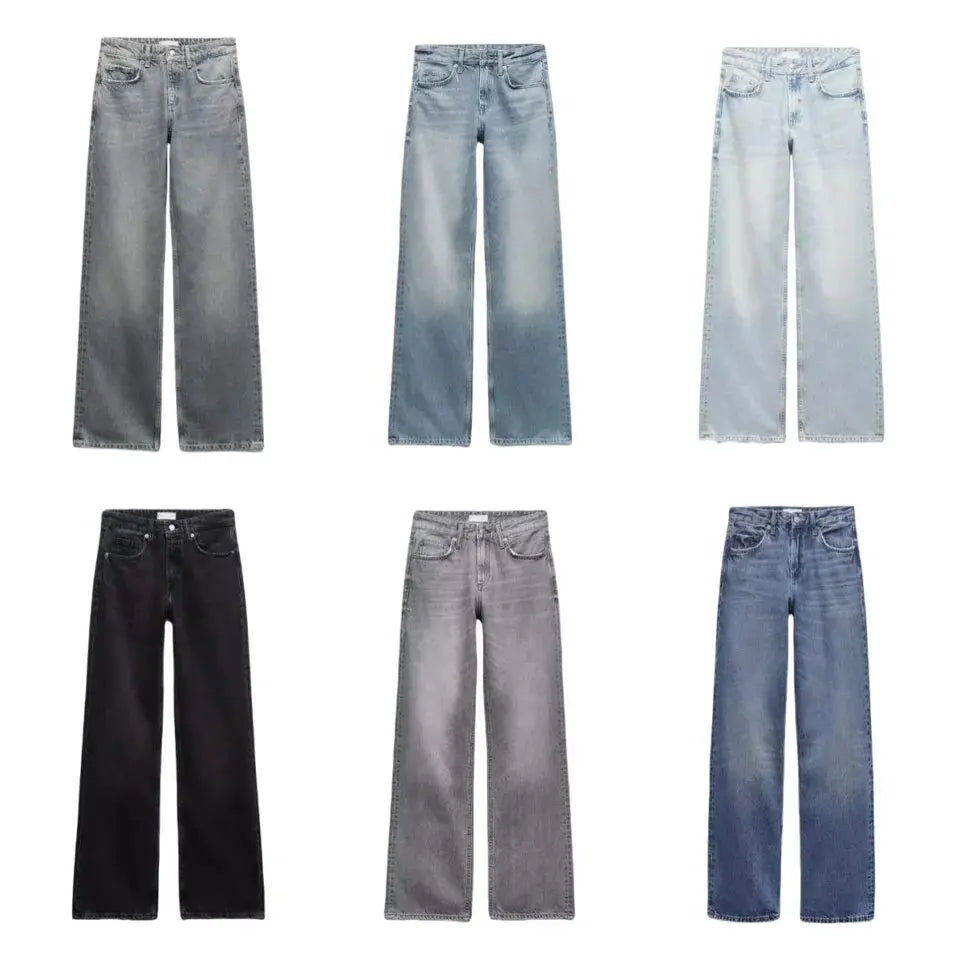 Women's Y2K High Waist Straight Leg Jeans