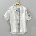 Striped Male Shirts Loose Short Sleeve Men's Shirt Elegant New In Casual Clothes Sale High Quality Luxury Normal Aesthetic Tops