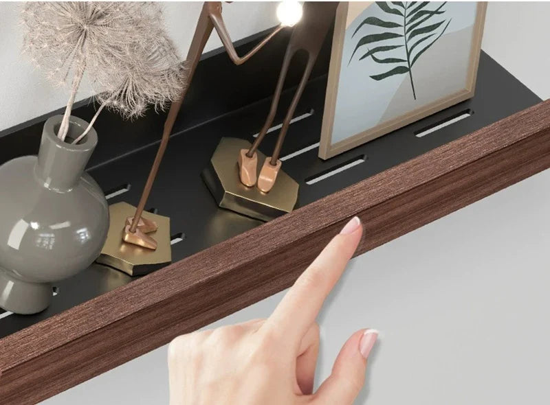 Kitchen Novel Kitchen Accessories Spice Rack Kitchen Organizer Shelves Bathroom Shampoo Holder Storage Shelf Metal Wall Panels