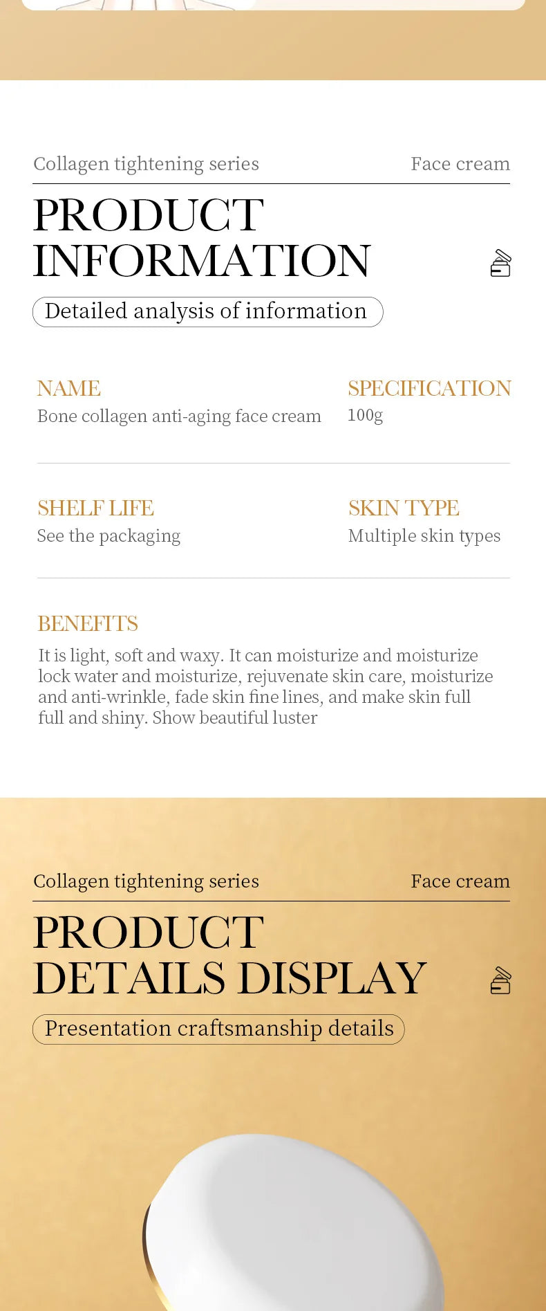 SADOER Collagen Firming Face Cream sknicare Moisturizing Hydrating Face Creams Faical Cream Beauty Face Skin Care Products