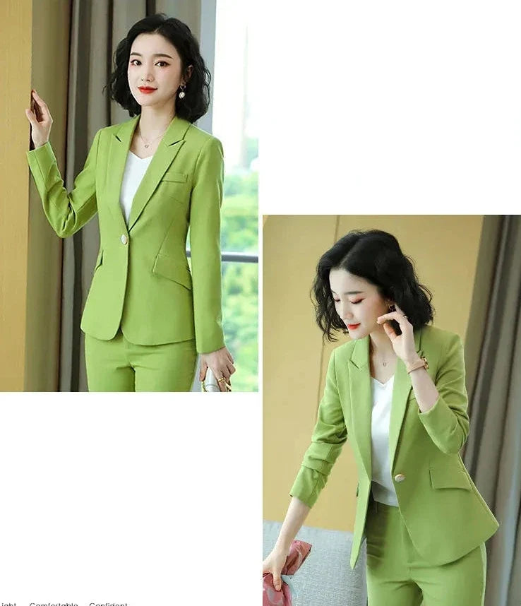Pant 2 Piece Outfit 2024 Summer Womens Matching Sets Pants Elegant High Quality Blazer Suit Set Of Two Fashion Pieces For Women