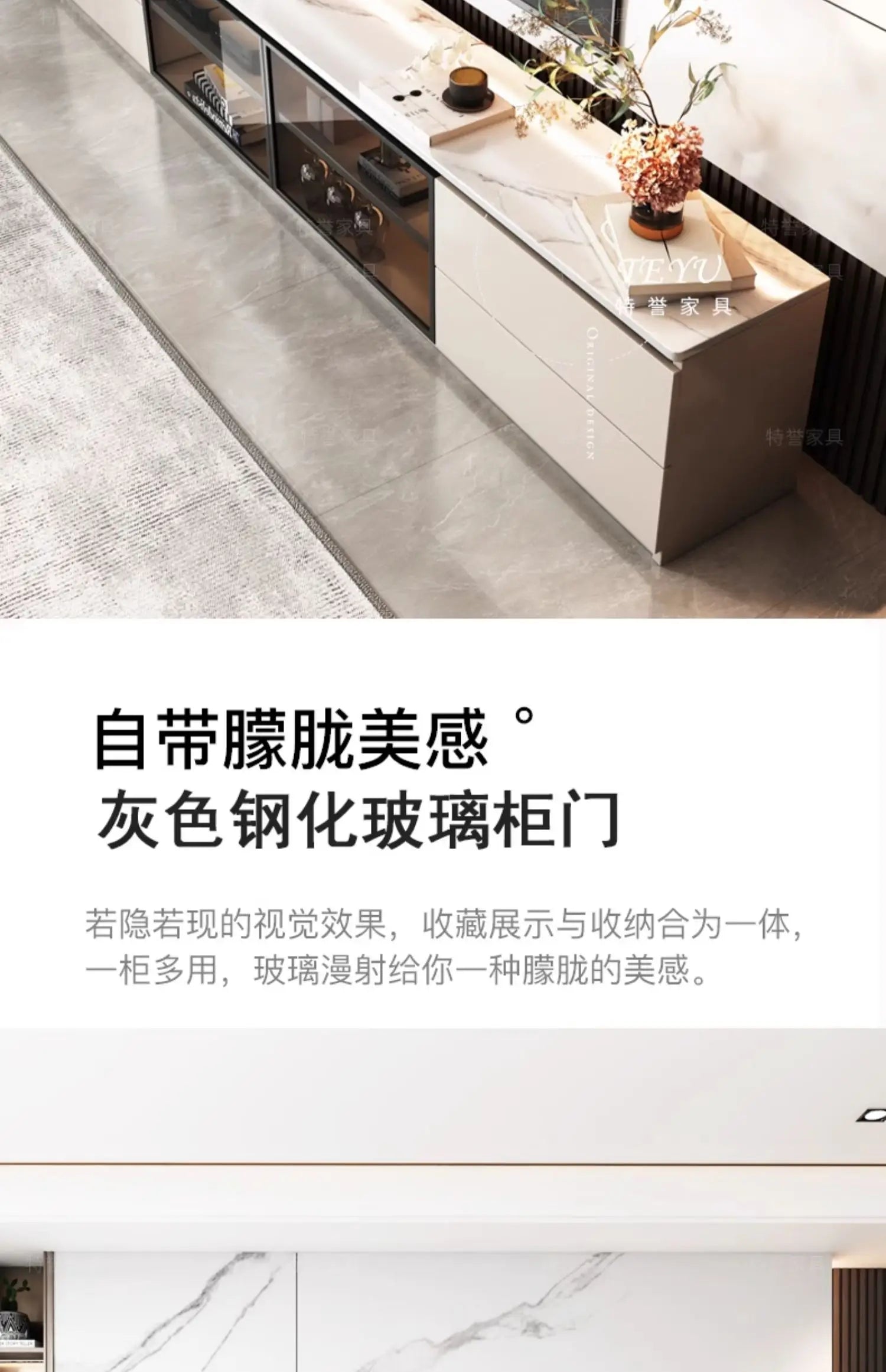 Living Room Cabinets Decoration Simple Display Cabinet Drawers Storage Vitrinas De Cristal Y Madera Para Salon Home Furniture